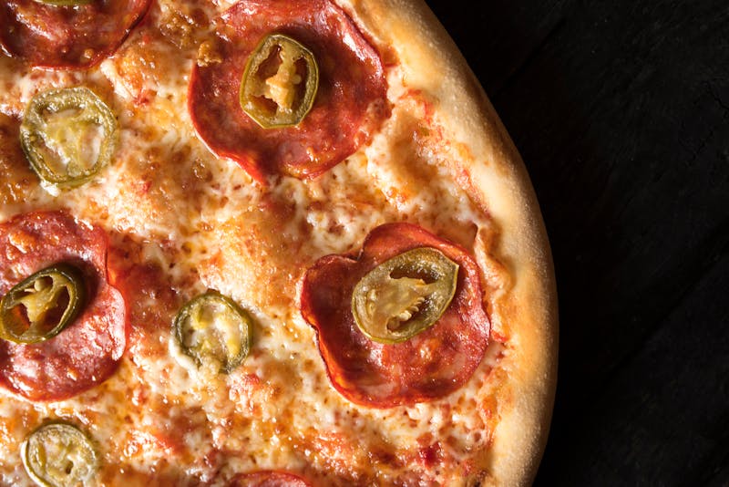 Spicy diavola pizza with nduja sausage and chili